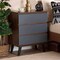Baxton Studio Roldan Modern and Contemporary Two-Tone Walnut and Grey Finished Wood 3-Drawer Bedroom Chest 180-11204-Zoro - alternate 7